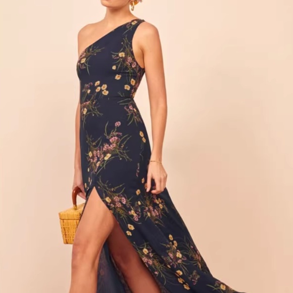 Reformation Floral Maxi Dress - Black and Yellow - Picture 9 of 11
